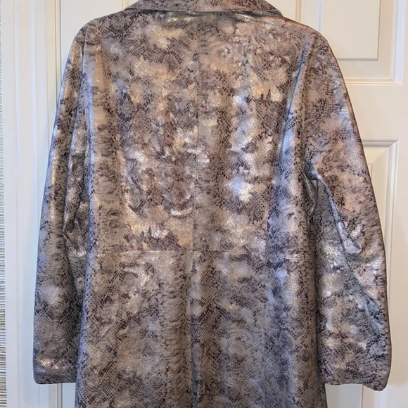 Brand New With Tags Reversible Neiman Marcus Jacket Metallic Copper Boa Peacoat - Picture 4 of 6
